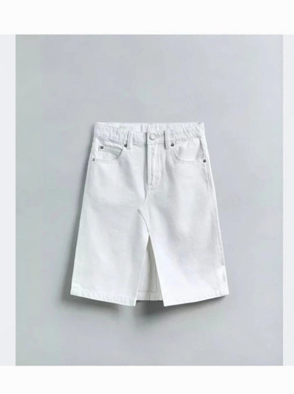 Zara White denim skirt girl size 13-14